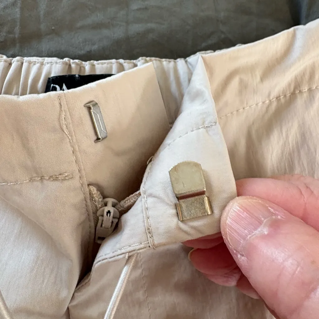 Zara Parachute Pants Sand. Size Medium. - Image 12