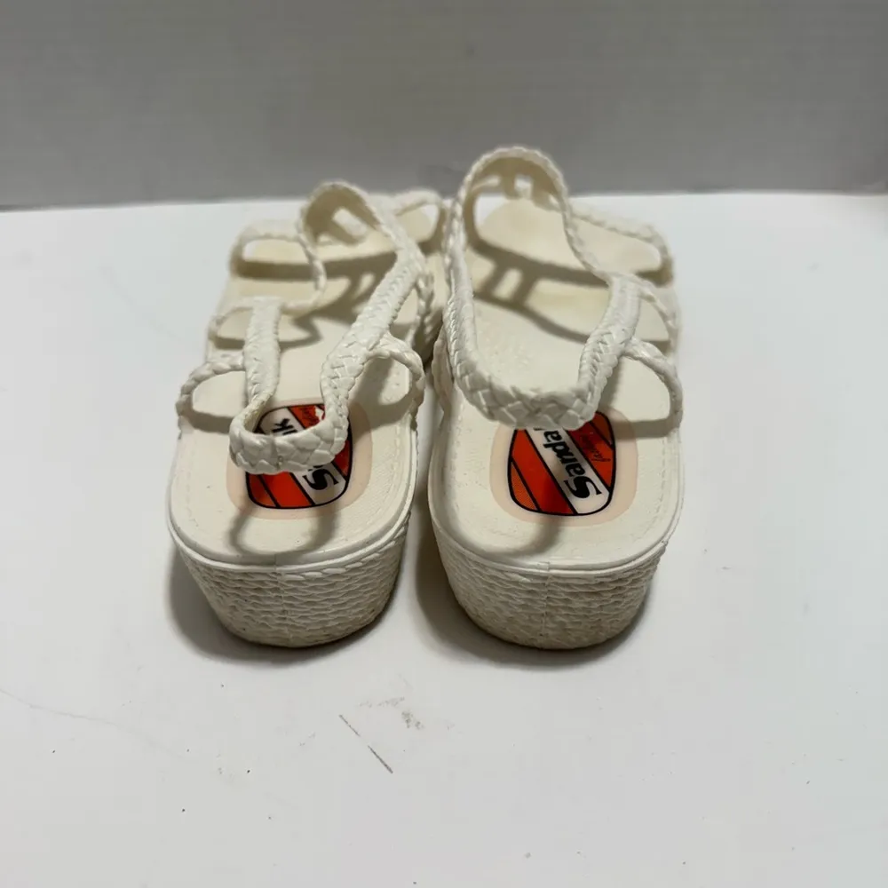 True Vintage Sandak Sandals Marilu Women’s Rubber White Sandal - Image 4