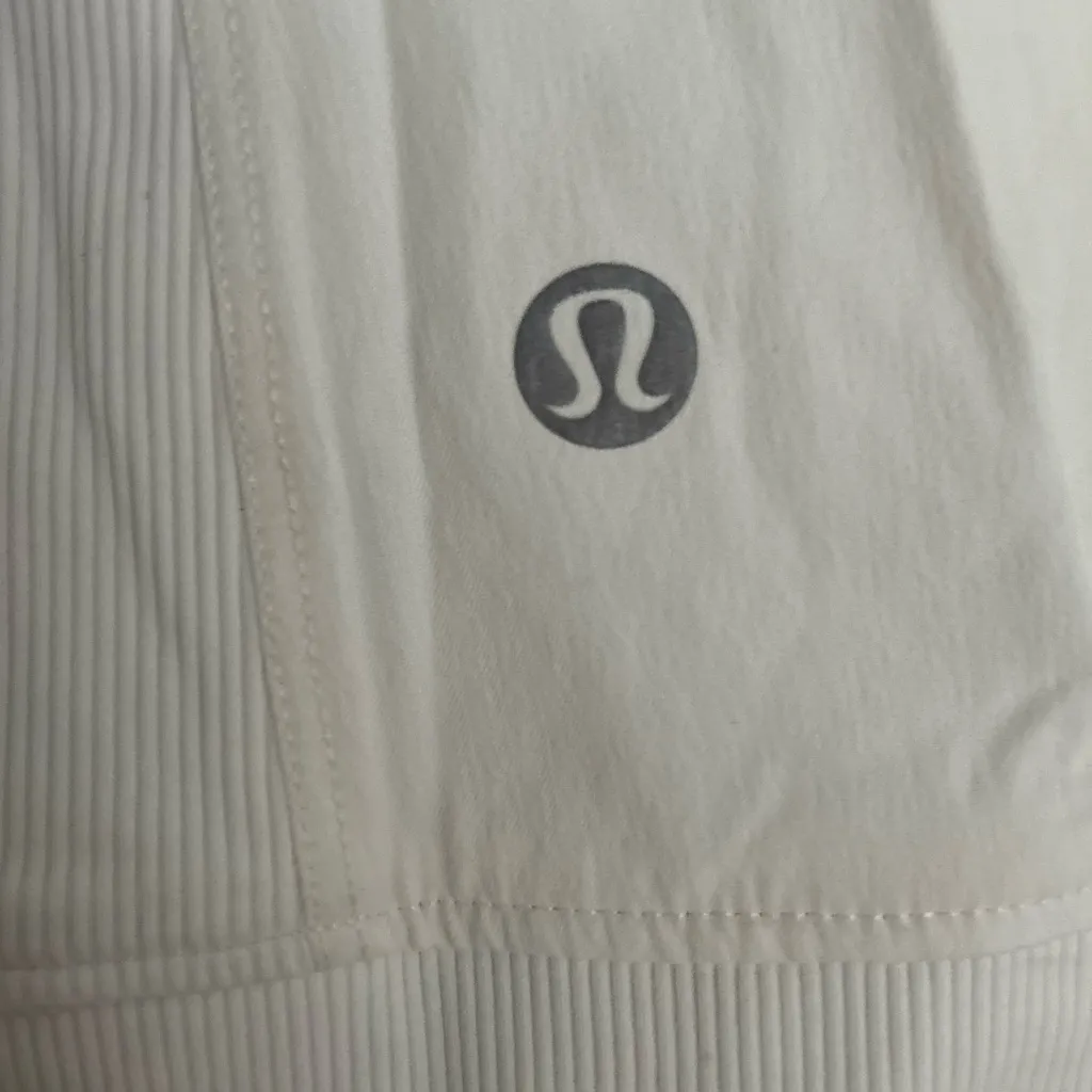 Lululemon Dance Studio Jacket III Womens 10 White Hooded Full Zip Reversible - Image 7