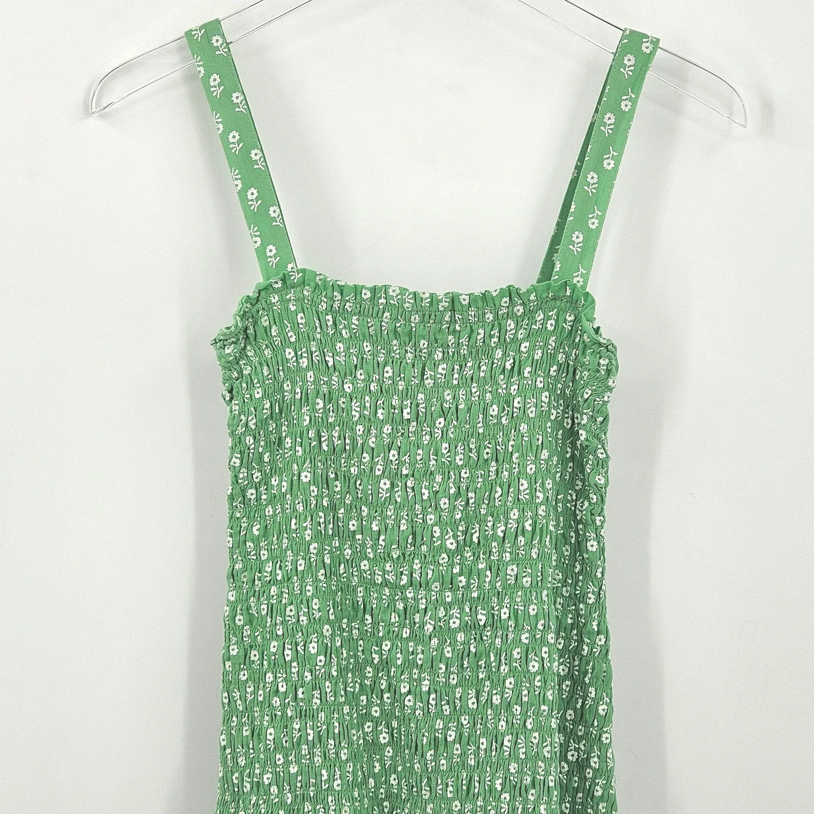 Hatch The Evie Dress Maternity Stretch‎ Green Ditsy Batik Summer Floral Size M - Image 5
