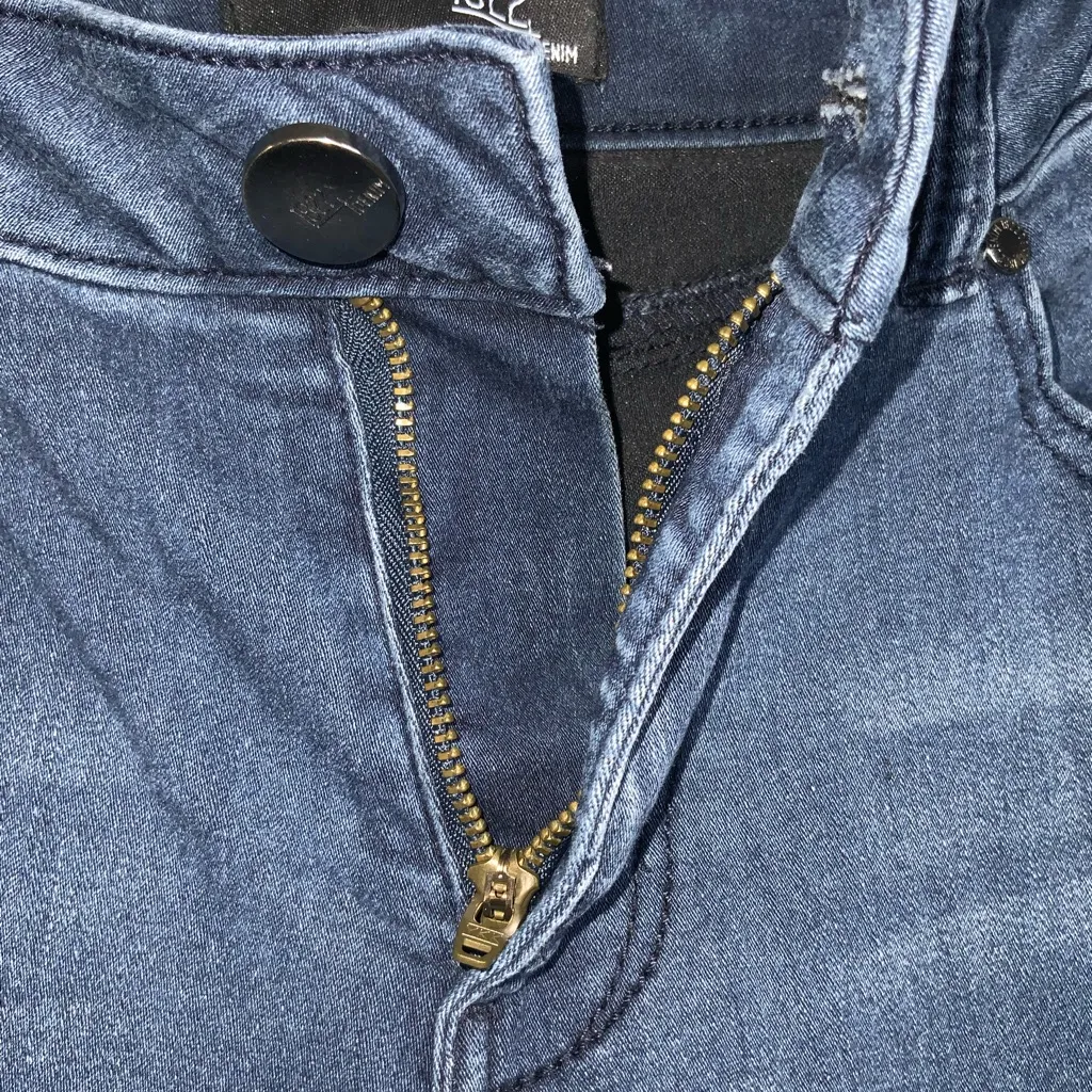 1822 Denim High Waist Cropped Blue Skinny Jeans Size 10 - Image 8