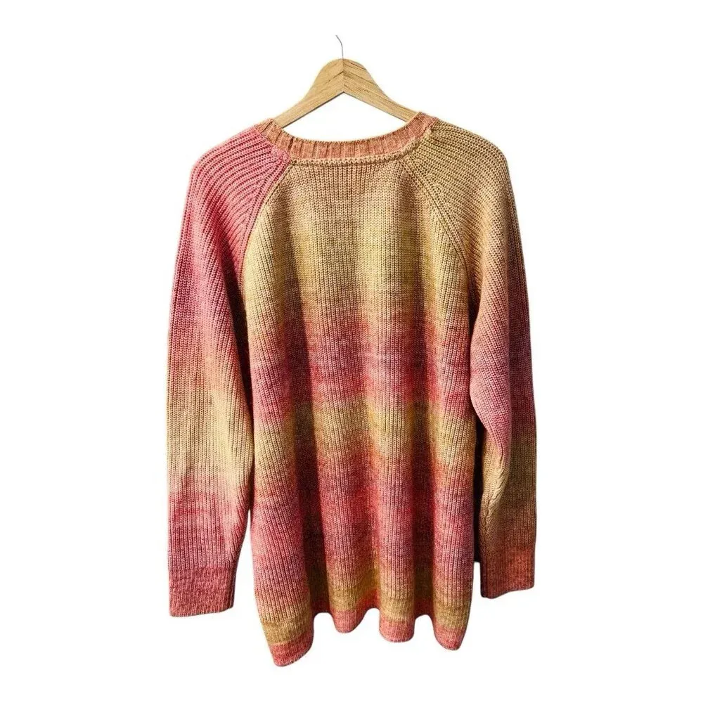 Market & Spruce Women's Multi-Color Long Sleeve Pullover Sweater Plus Size 3X - Image 3
