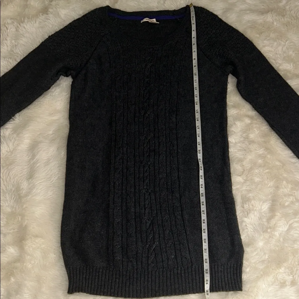 DKNY Gray Cable Knit Sweater Dress - Image 6