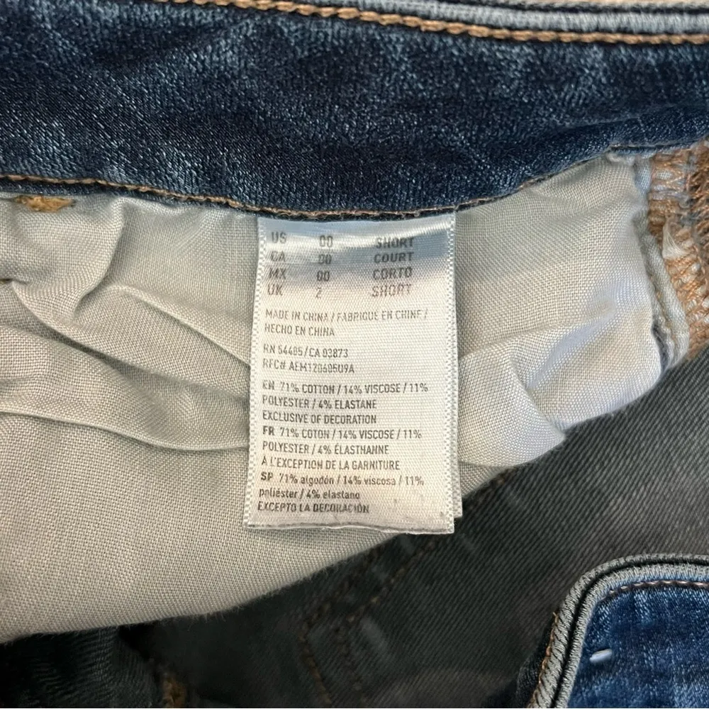 American Eagle Outfitters Super Stretch X4 Denim Jeggings Medium Wash 00 Short - Image 8