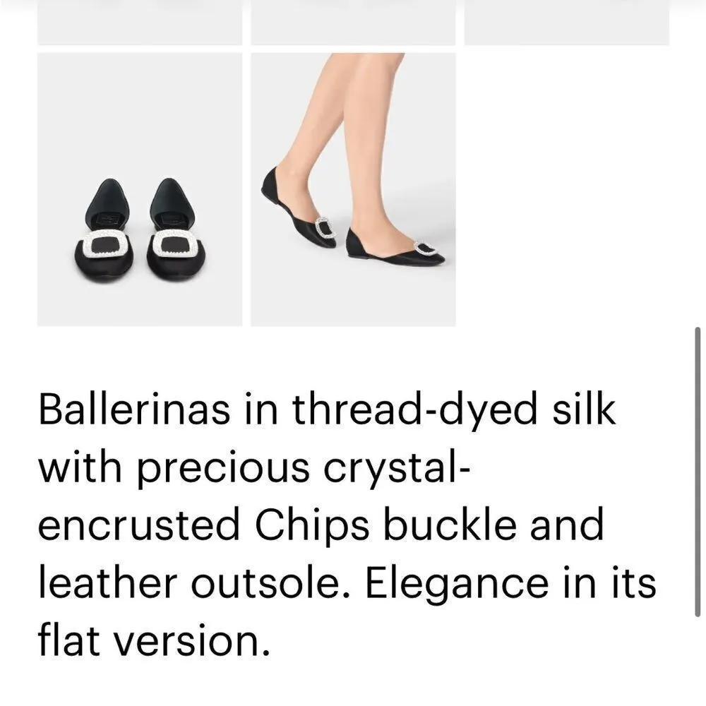 Roger Vivier Chip Strass Ballet Flat Black Black Size 5.5 - Image 13