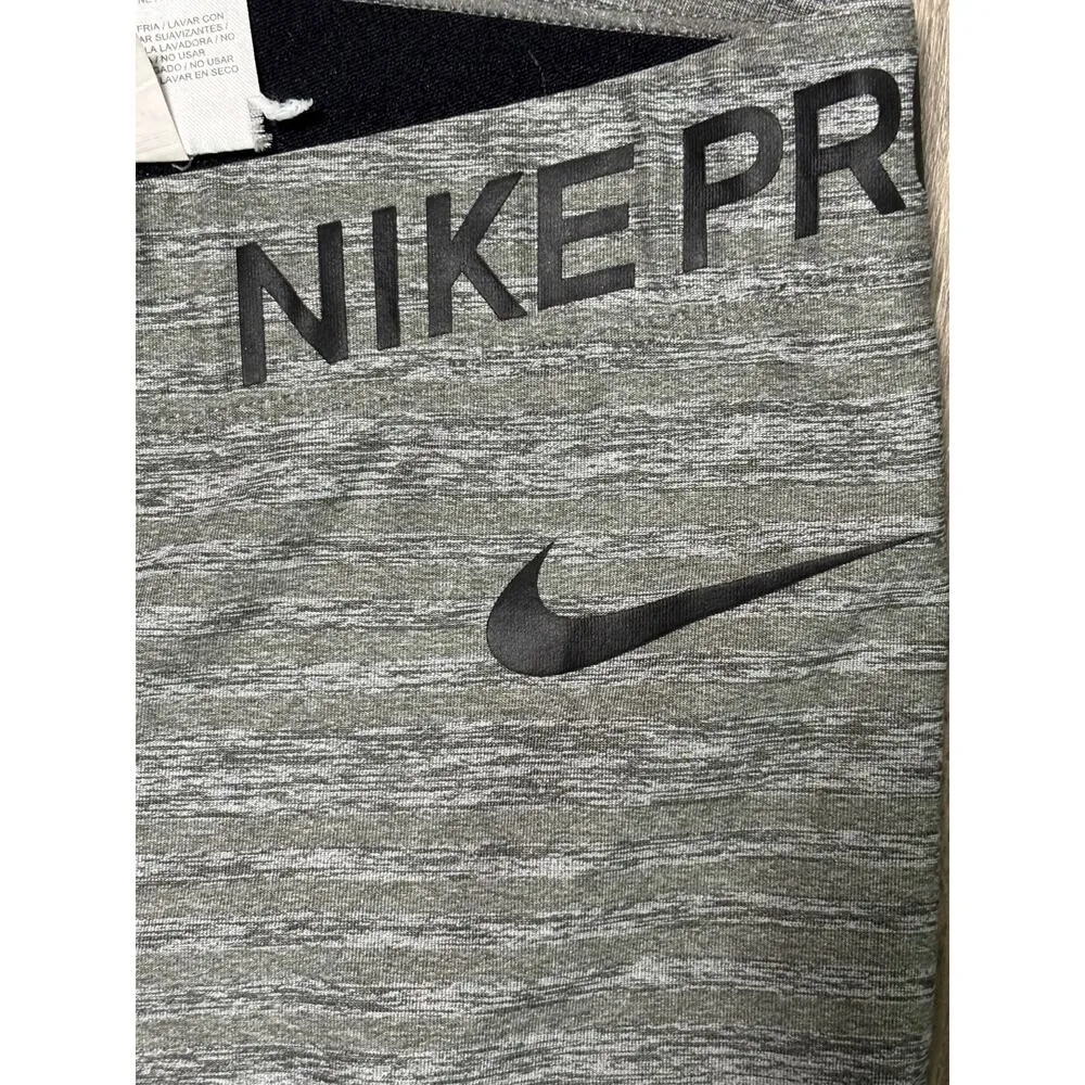 Nike Pro leggings Women’s Gray Dri Fit Compression Active Athletic Gym Small - Image 3