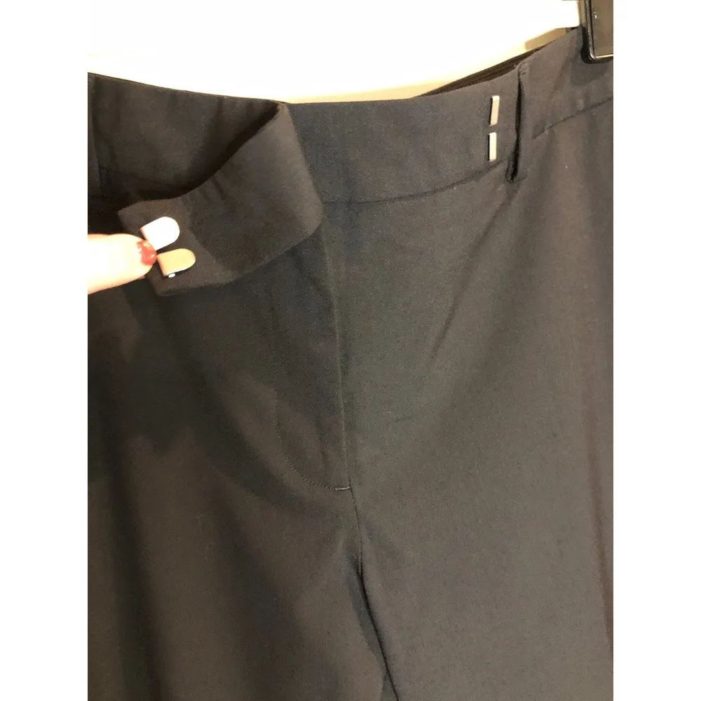 Lands End Size 8 Black Dress Pant Career Trousers Pleated Ankle Professional - Image 3