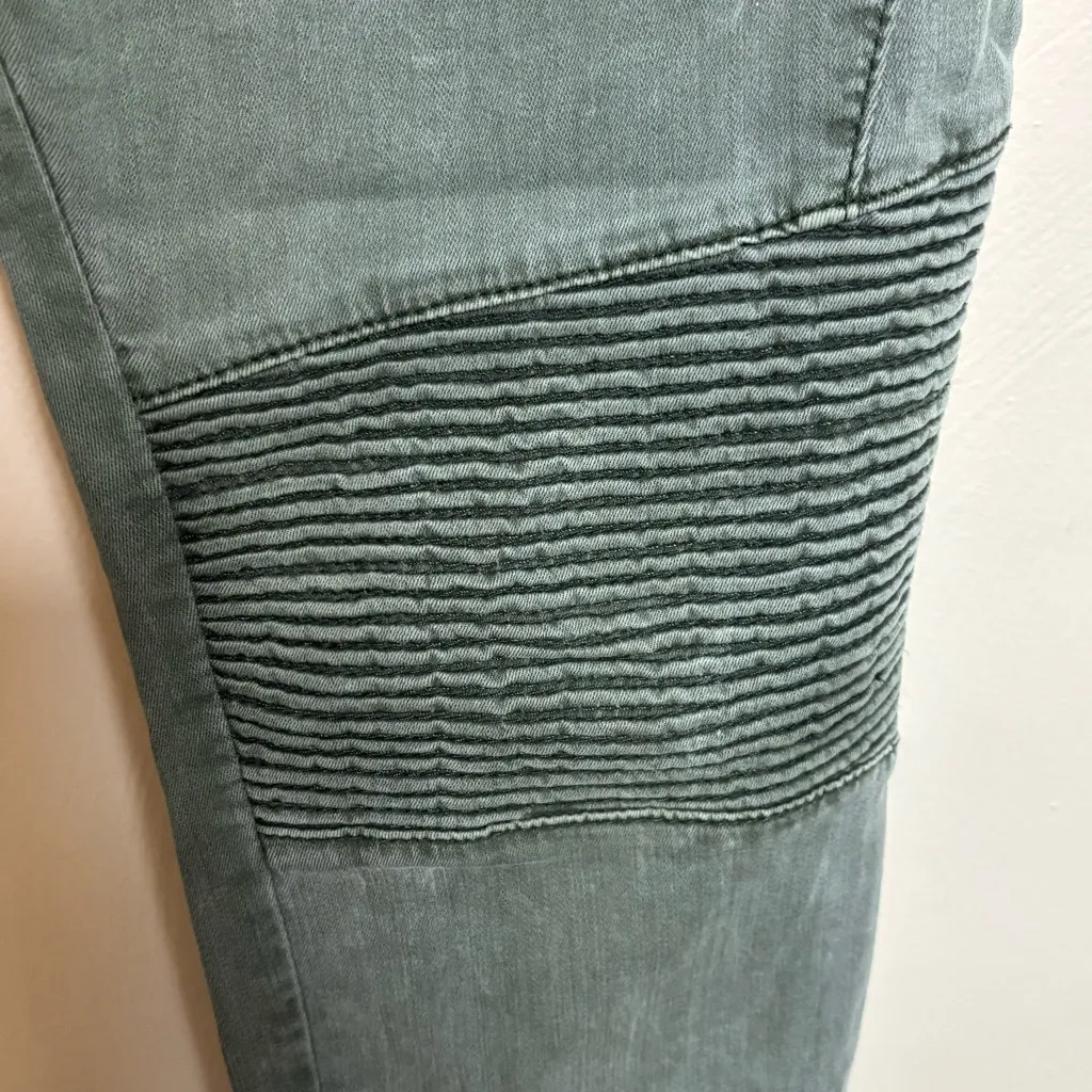 Pistola‎ Women's Audrey Moto Detail Skinny Green Jeans Size 32 - Image 3