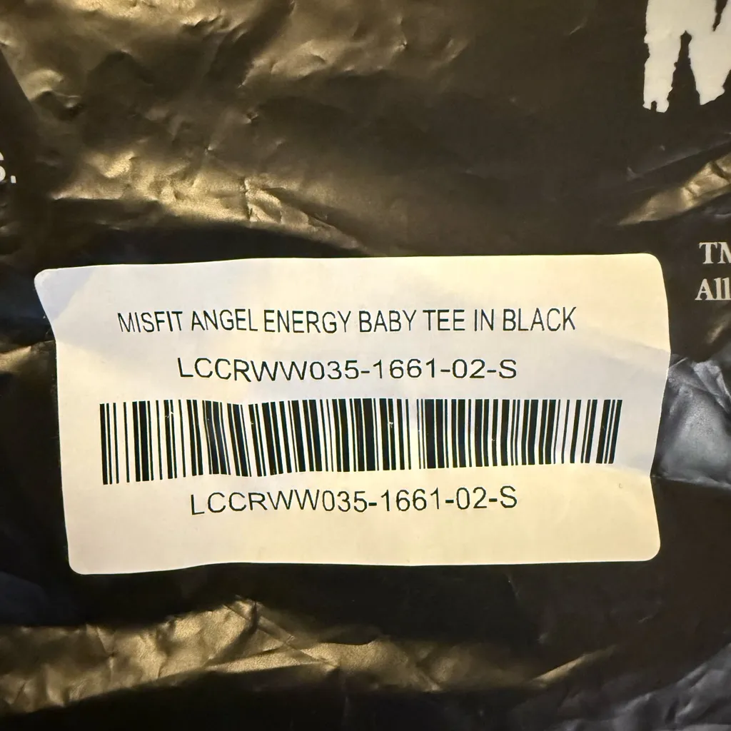 NWT RARE Civil Regime Small Misfits Angel Energy Black Baby Tee Descending Fiend - Image 4