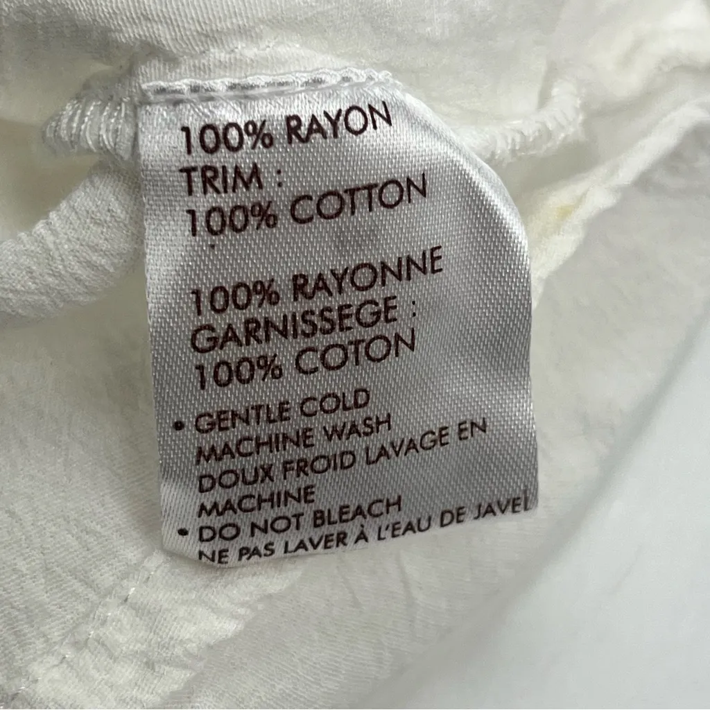 Cleobella Womens White Boho Bohemian Top Size Medium Whimsy Fairy Cottage Blouse - Image 3