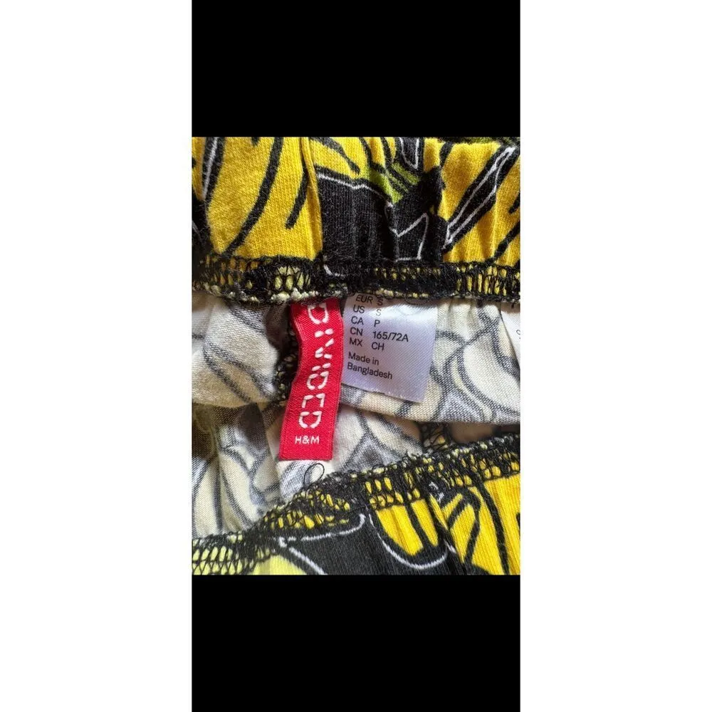 H&M Banana Print Leggings | Size Small | Fun Graphic Stretch Pants - Image 3