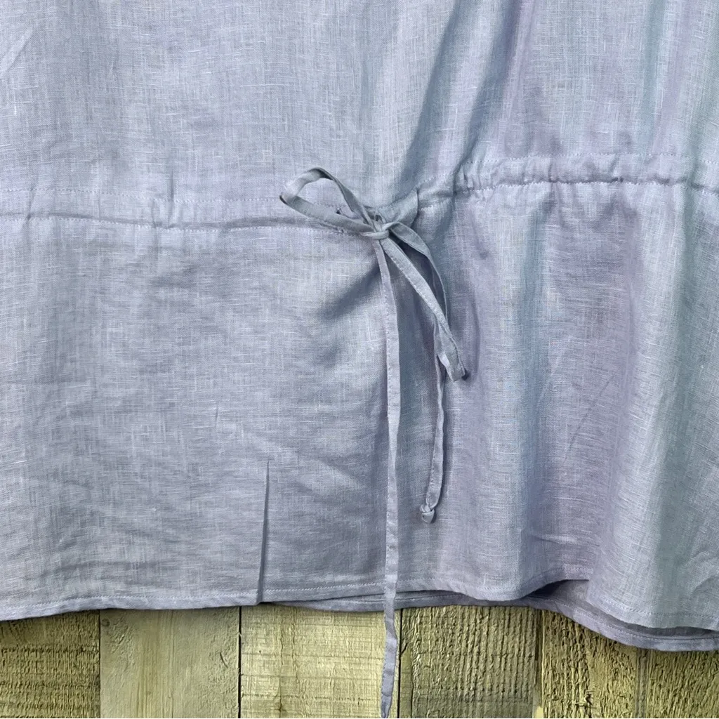 Doncaster Size 1W Tunic Sleeveless Crewneck w/Tie Cinch Waist 100% Linen - Image 3
