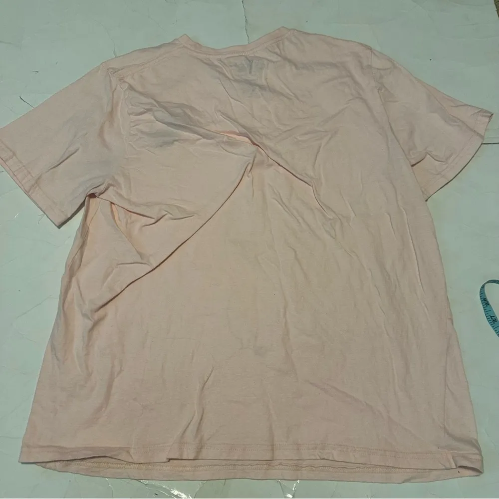 Women’s Pink Embroidered Skull Soft Graphic T-Shirt Eighty Eight XL Casual - Image 5