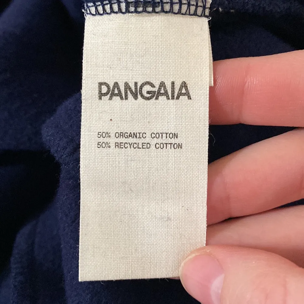 Pangaia Archive High Neck mini long sleeve cotton dress on navy size XS - Image 14