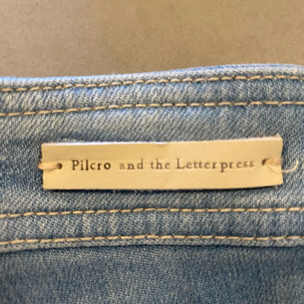 Pilcro and the Letterpress high-rise wide-leg bootcut jeans a light Blue Boho - Image 9
