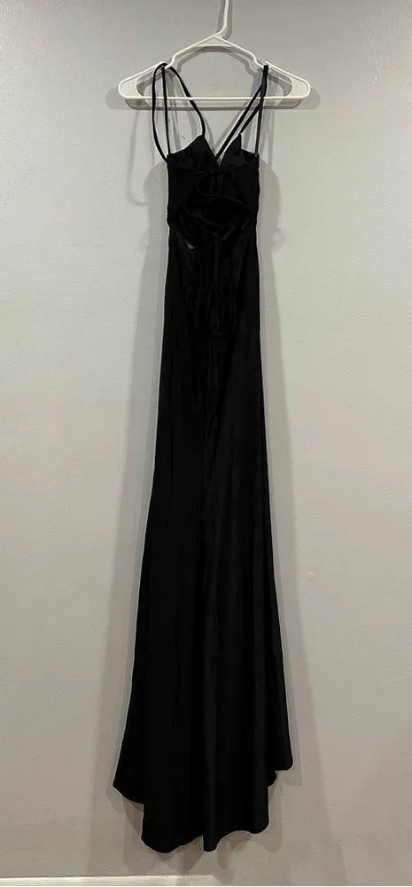 La Femme 30726 Black Cut Out Side Dress 00 - Image 3