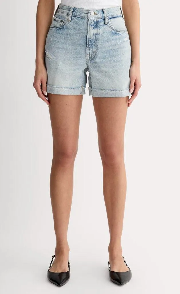 Everlane The Cheeky Short in Light Indigo, Size 25 - Image 3