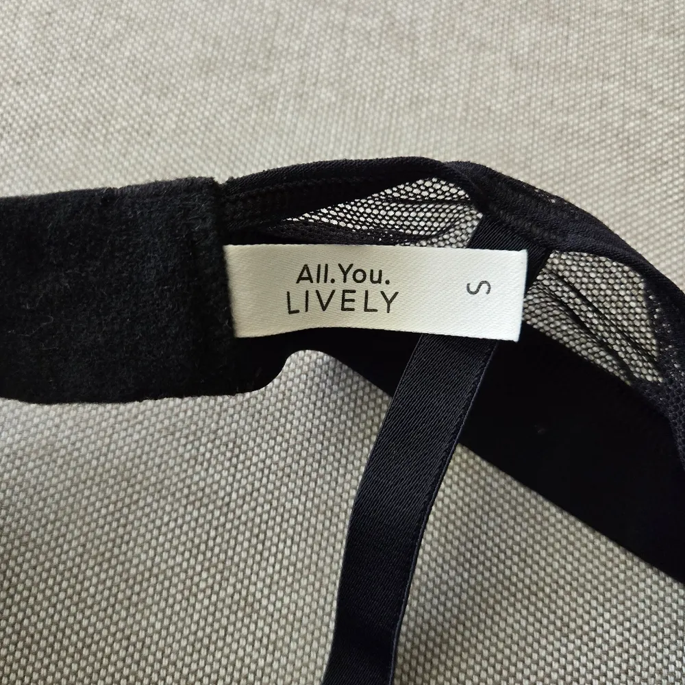 All.You. LIVELY Mesh Bralette size S Polka Dot Black - Image 10
