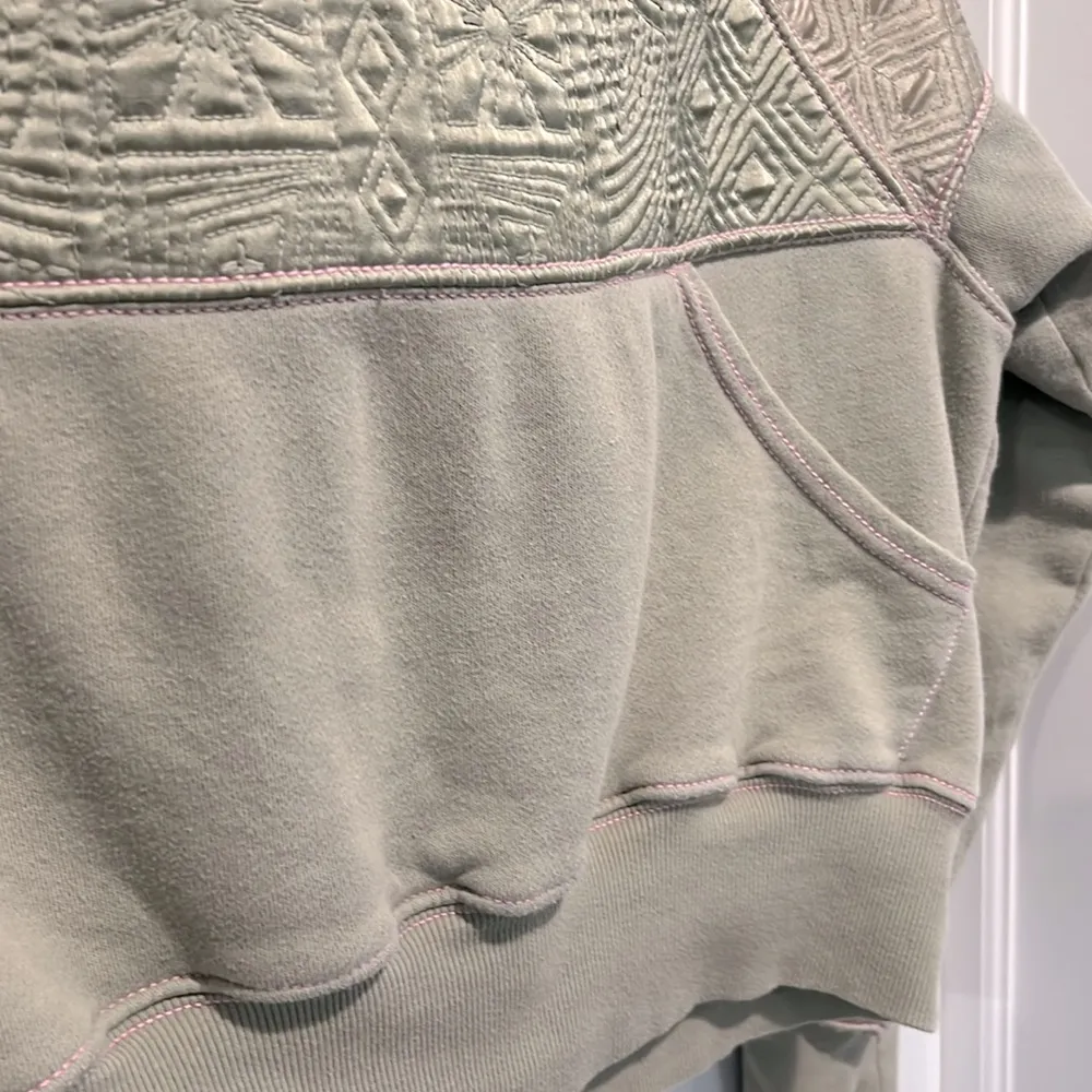 Free People FP Movement Diamond Mind Pullover Hoodie Sweatshirt Small Green - Image 4