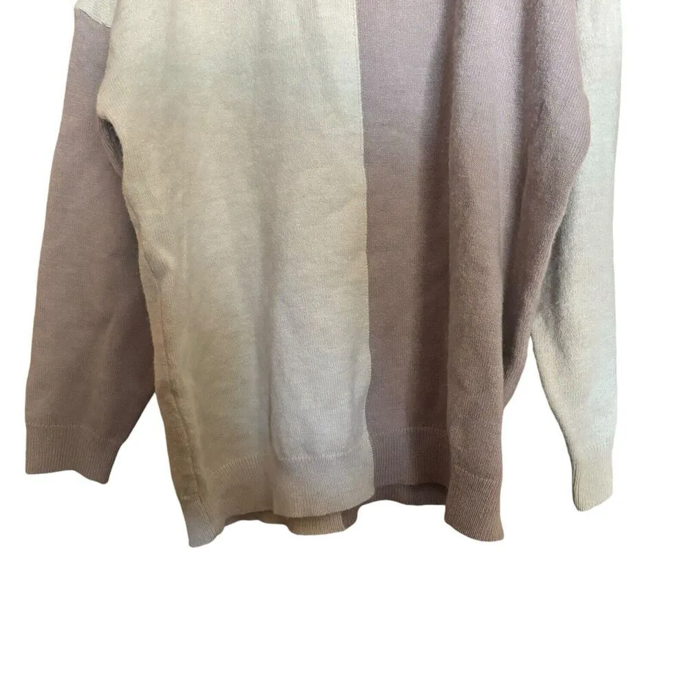 Andree by Unit Sweater Womens 1XL Multicolor Colorblock Pullover Sweatshirt - Image 4