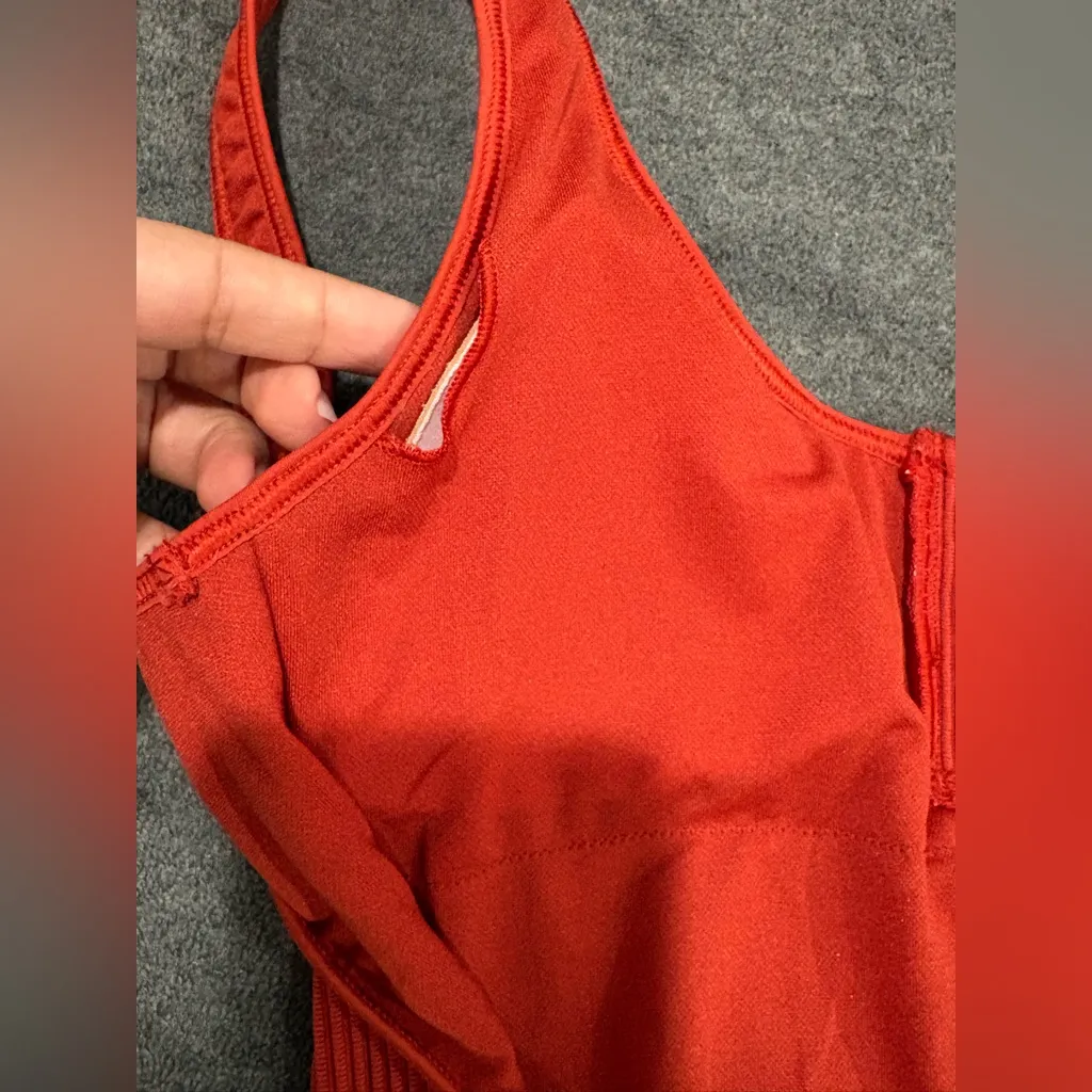 Hollister Terracota Ribbed Swimsuit Size XS - Image 5