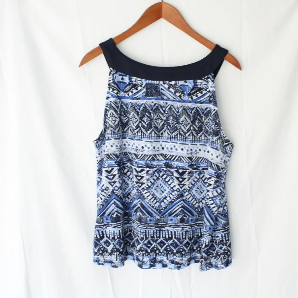 Rafaella | Blue Patterned Tank - Image 2