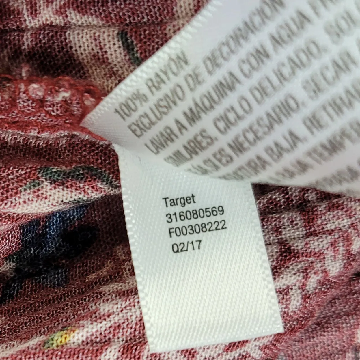 Knox Rose Top Womens L Maroon Red Floral Peasant Flowy Tassels Boho Hippie - Image 12