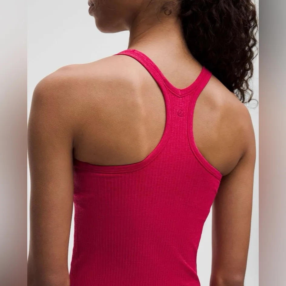 Lululemon NWT Ebb To Street Tank Top Light Support Pink Dragonfruit Size 12 A/B - Image 3
