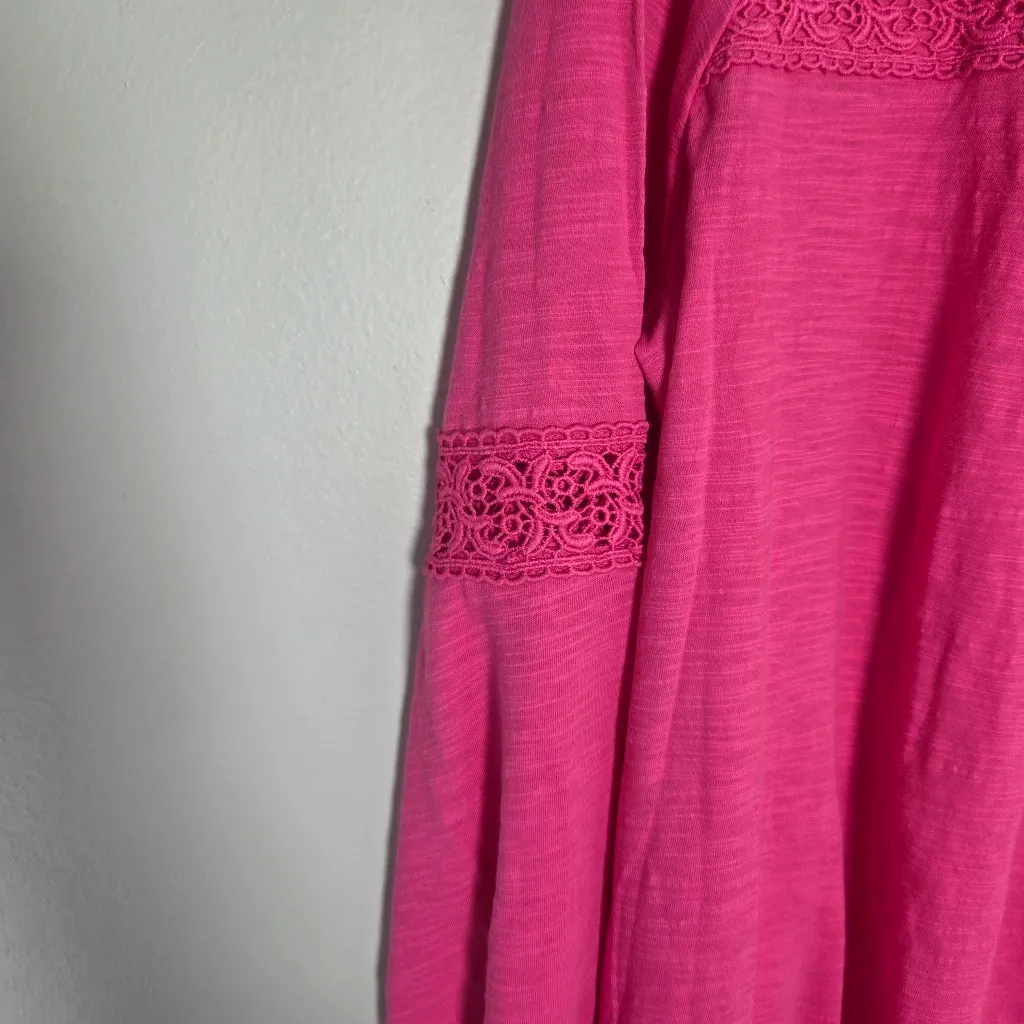 Crown & Ivy Pink Bell Sleeve Top - Image 3