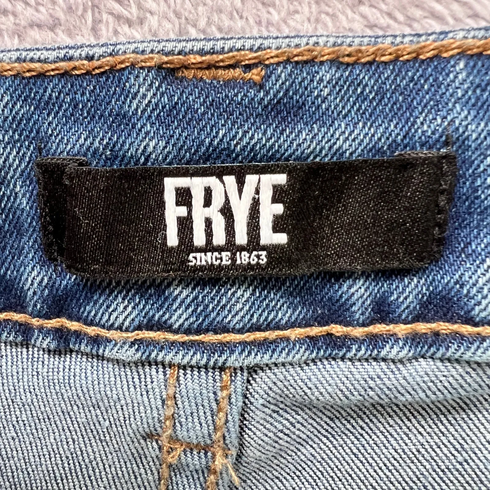 Frye Women's Jeans‎ 10/30 Blue Denim Amari Wash High Rise Straight Leg Casual - Image 6