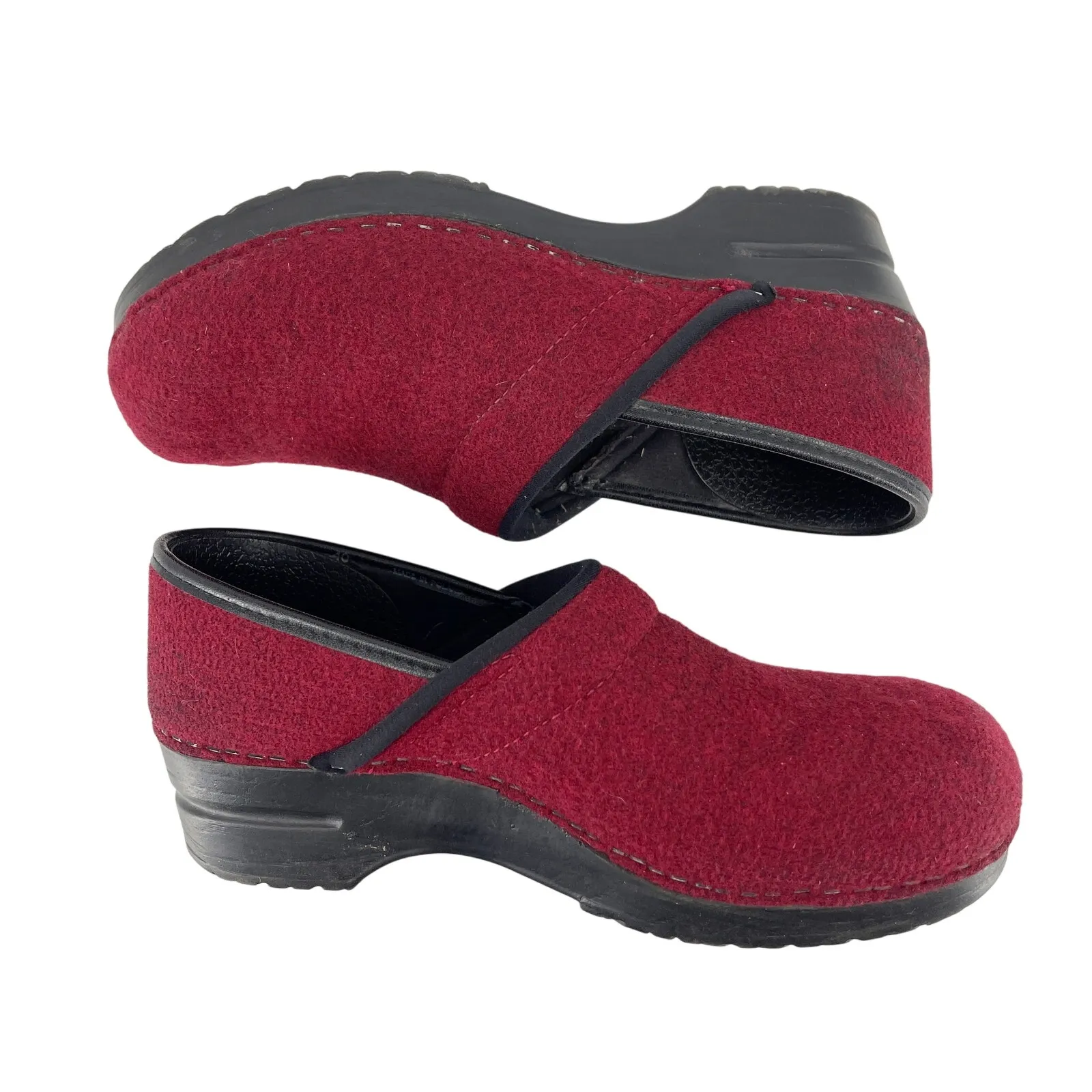 Dansko Felted Pro Clog in Deep Red Size 40 9.5 - 10 Nurse Doctor Comfort Shoes - Image 2