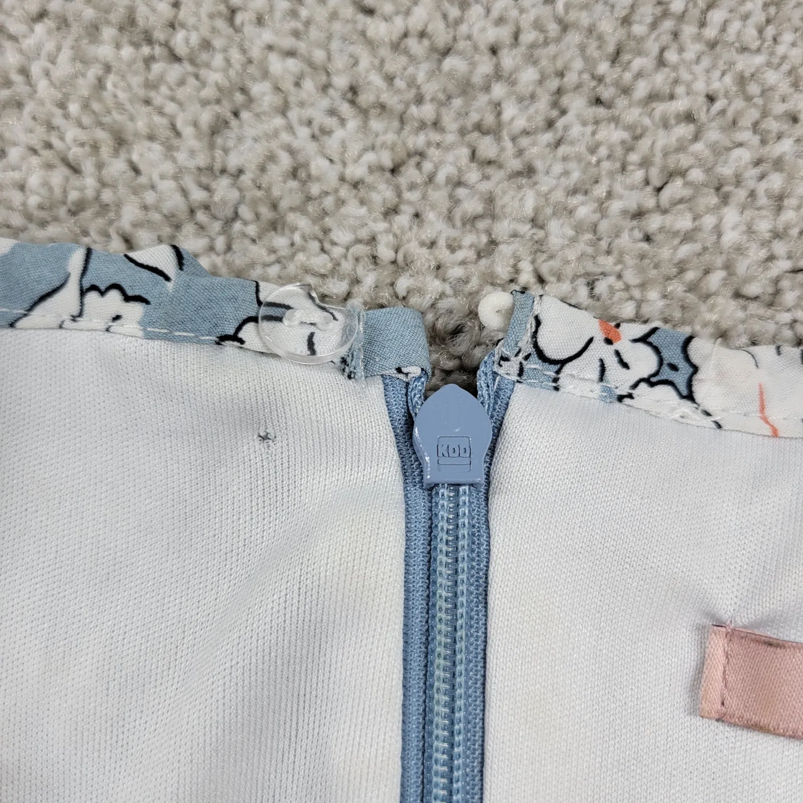 Udel New York Dress Womens M Blue Floral Smocked‎ Puff Sleeve Cottagecore Maxi Size M - Image 12