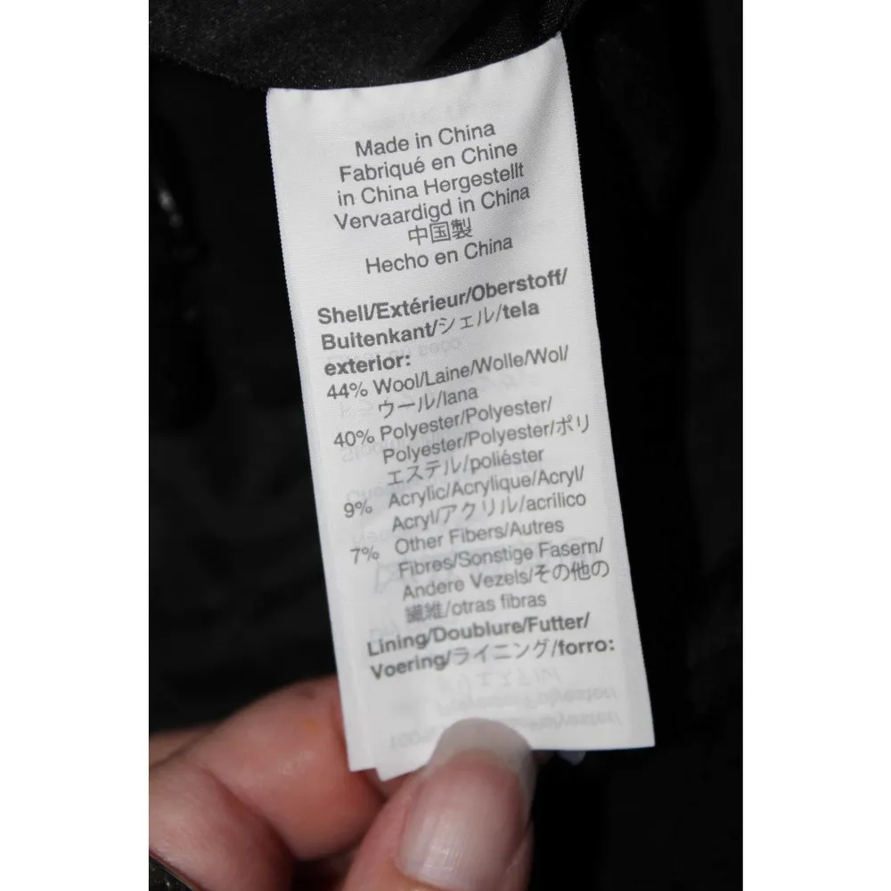 Women's J. Crew AC280 Black Wool Pull On Zip Up Pencil Skirt Size 10 Petite 10P - Image 4