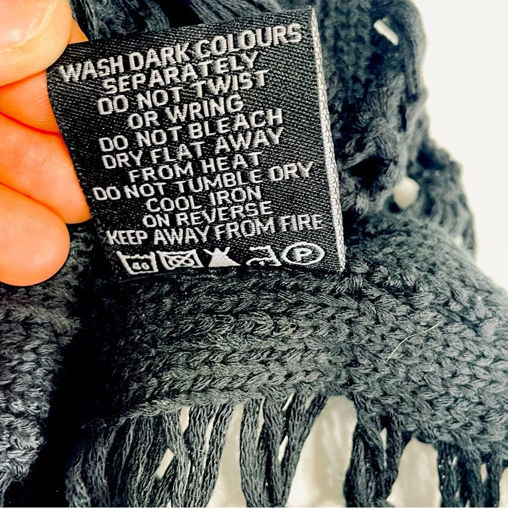 ETHYL TUBULAR YARN 100% COTTON BOAT NECK SWEATER, BLACK SIZE L Size L - Image 10