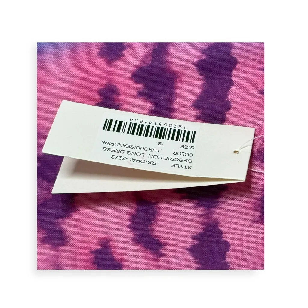 new Rococo Sand 𖦹 Opal Long Strapless Bodycon Dress 𖦹 Turquoise Pink Print 𖦹 S Blue - Image 7