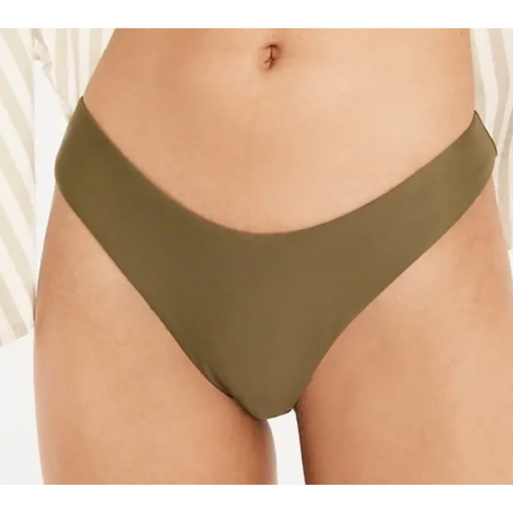 J.Crew Curved Waist Cheeky Bikini Bottom Beach Swim Minimalist Green XL NWT - Image 2