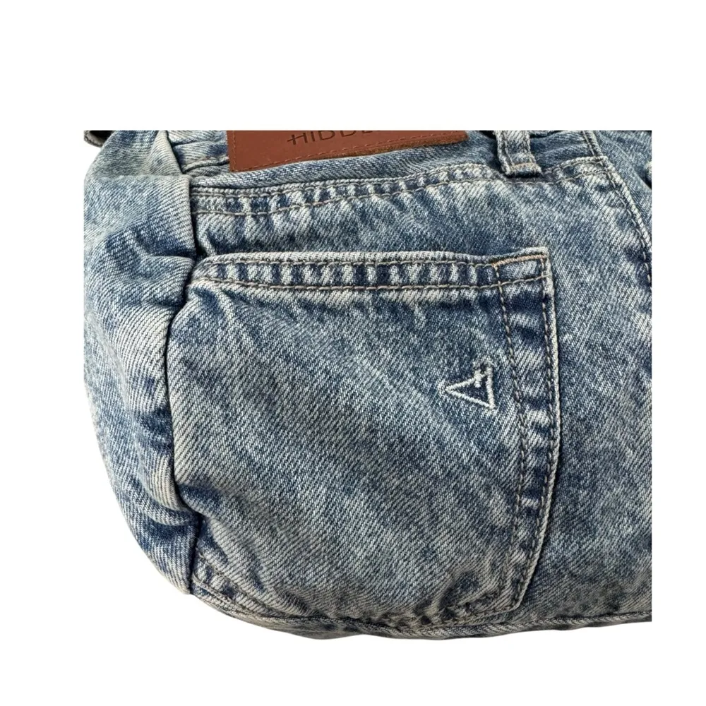 Hidden Los Angeles Denim Barrel Crossbody Shoulder Mini Tote Bag Blue - Image 11
