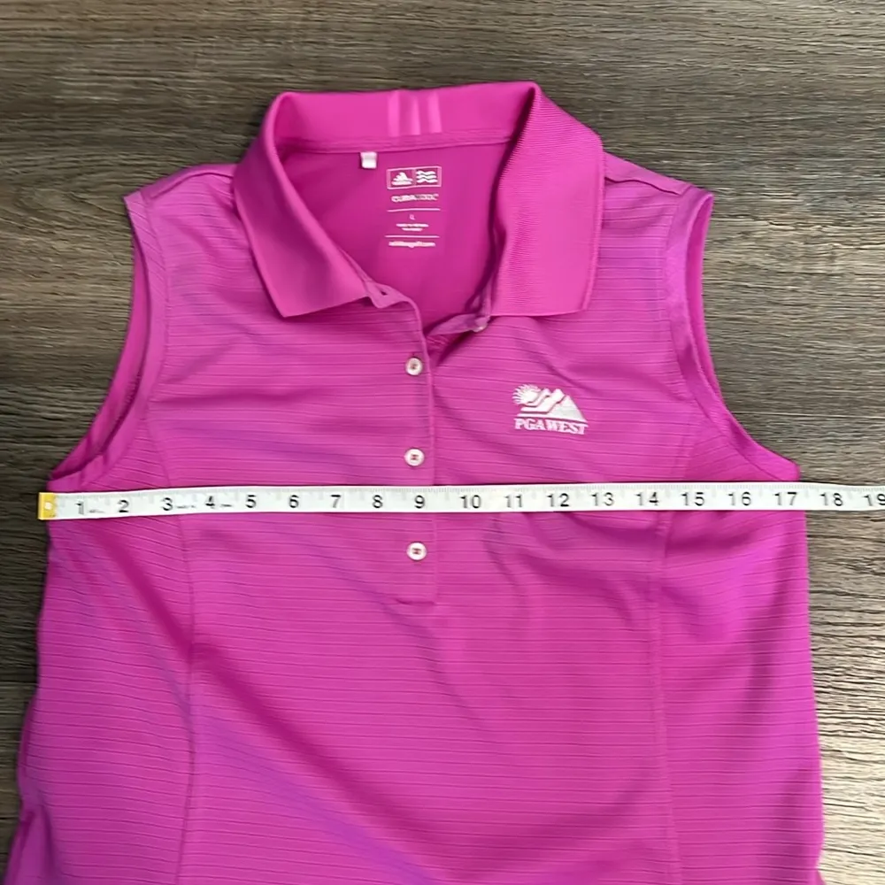 Adidas ClimaCool Women's Purple PGA West Golf Sleeveless Top Large - Image 7
