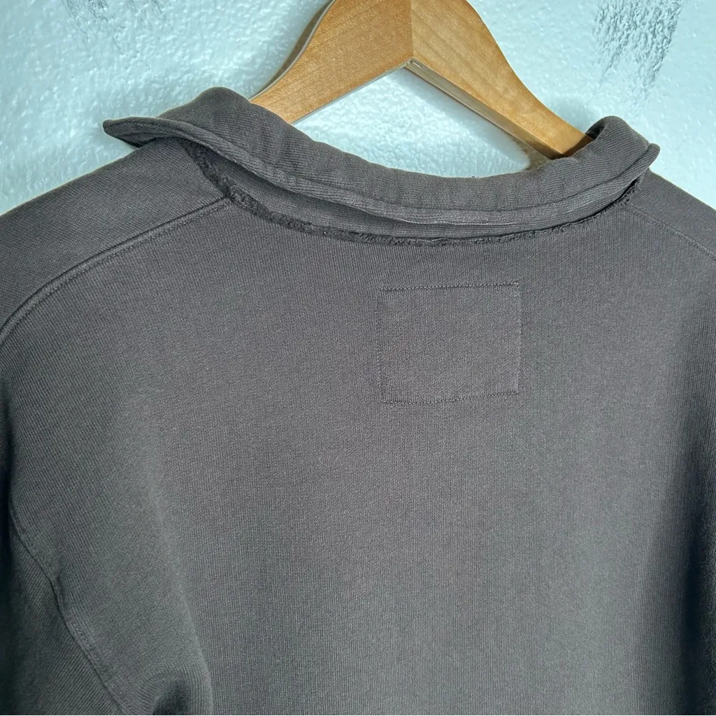 Frank & Eileen Patrick Popover Henley Triple Fleece brown extra small - Image 6