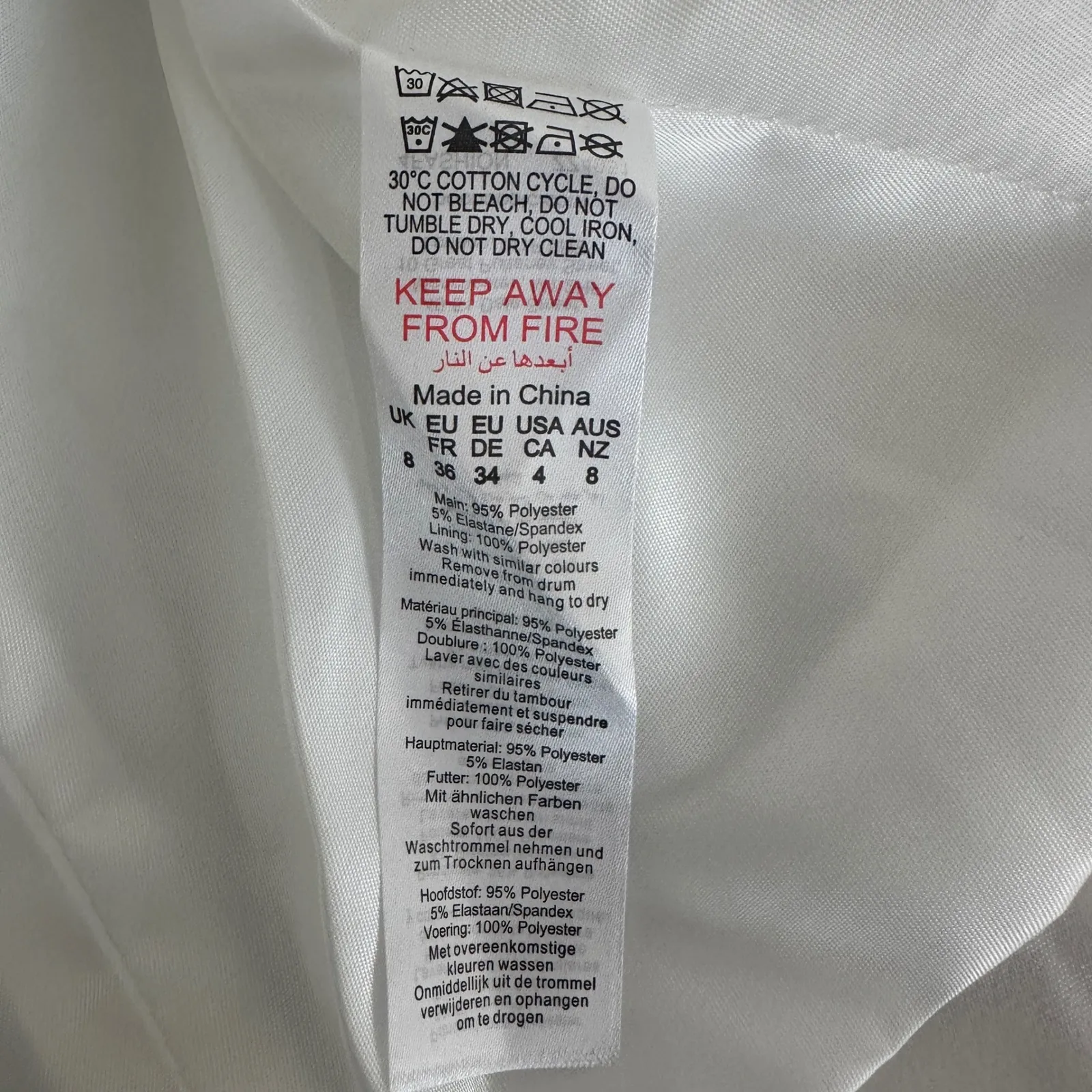 New PRETTYLITTLETHING White Cream Shawl Collar Blazer Jacket Suit‎ Womens 4 - Image 8