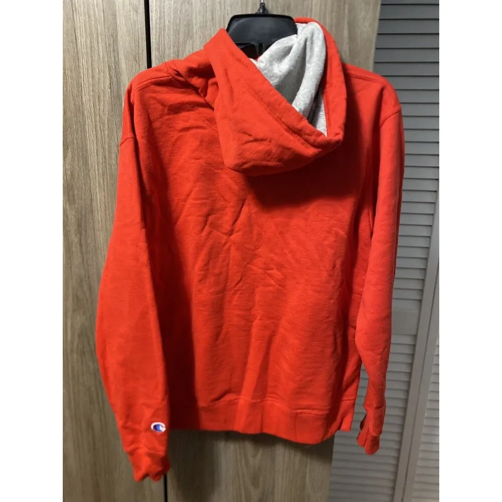 Champion Hoodie Mens Size Medium Red Reverse Weave Y2K Pullover Sweater - Image 2