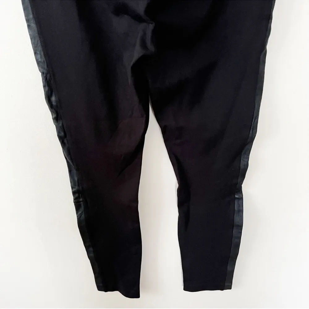 J.CREW Size 4 Black Tuxedo 04322 Leather Pixie Legging Dress Pants Skinny Leg - Image 8