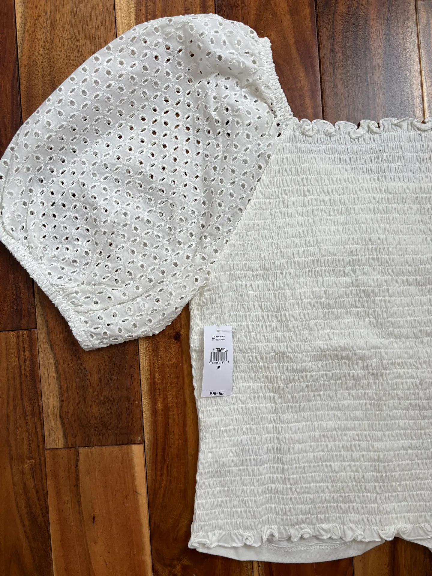 100% Organic Cotton Vintage Ruched Top - Image 7