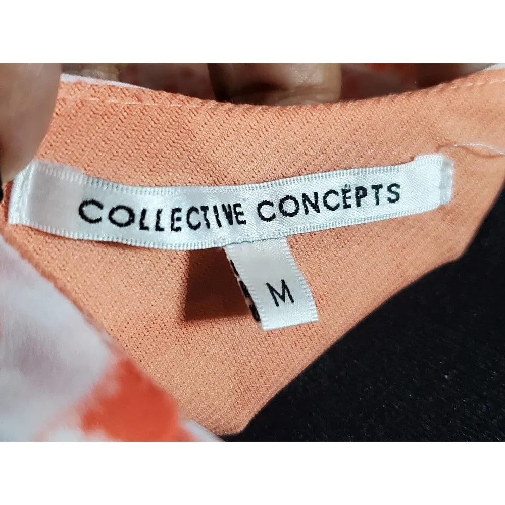 Collective Concepts Womens Orange Racer Back Sleeveless Knee Length Dress Size M - Image 8