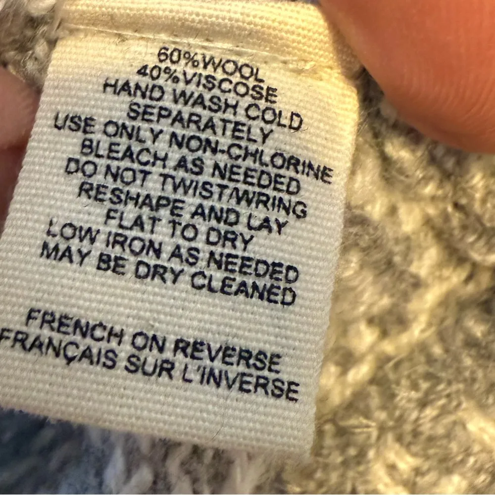 Anthropolgie Moth Wool Blend Belted Gray Patterned Cardigan W1244 Sz S - Image 2