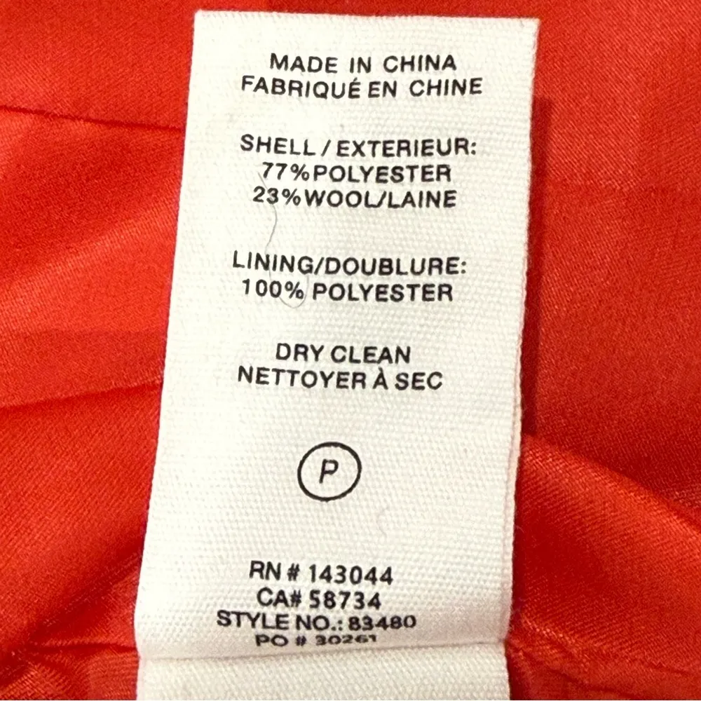 Avec Les Filles Hourglass Blazer Small Red Double Breasted Wool Chic Valentines - Image 13