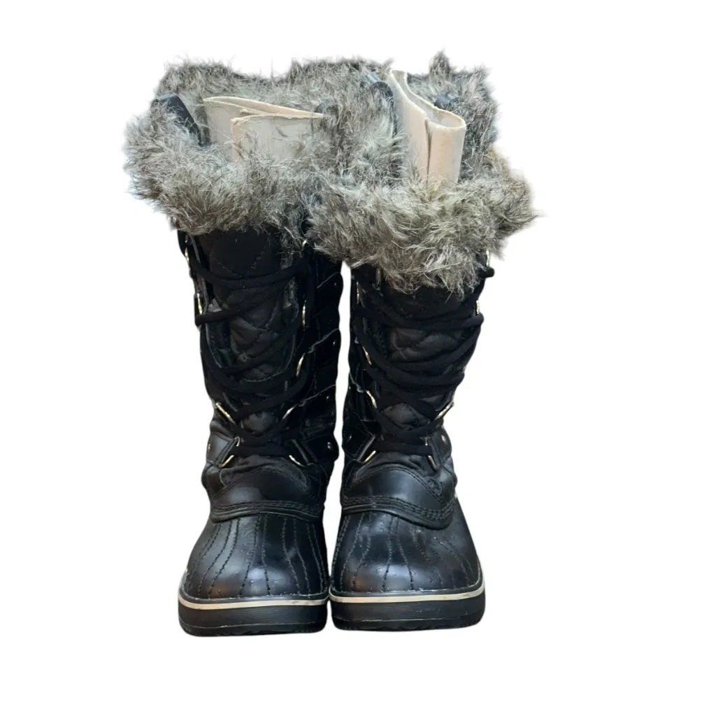 Women's Sorel Tofino II Faux Fur Lined Waterproof‎ Boot Black Size 7.5 Winter - Image 3
