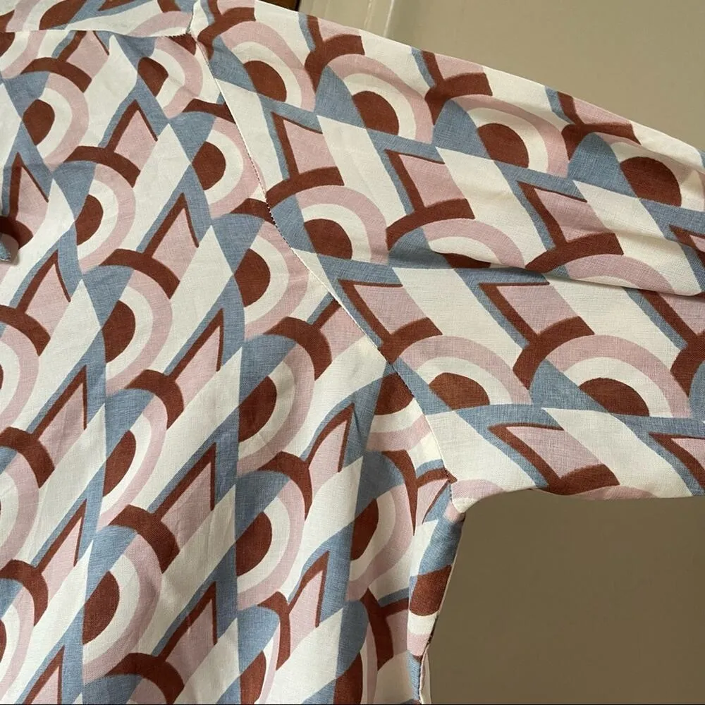 70s dagger collar groovy shirt Blue Size L - Image 3