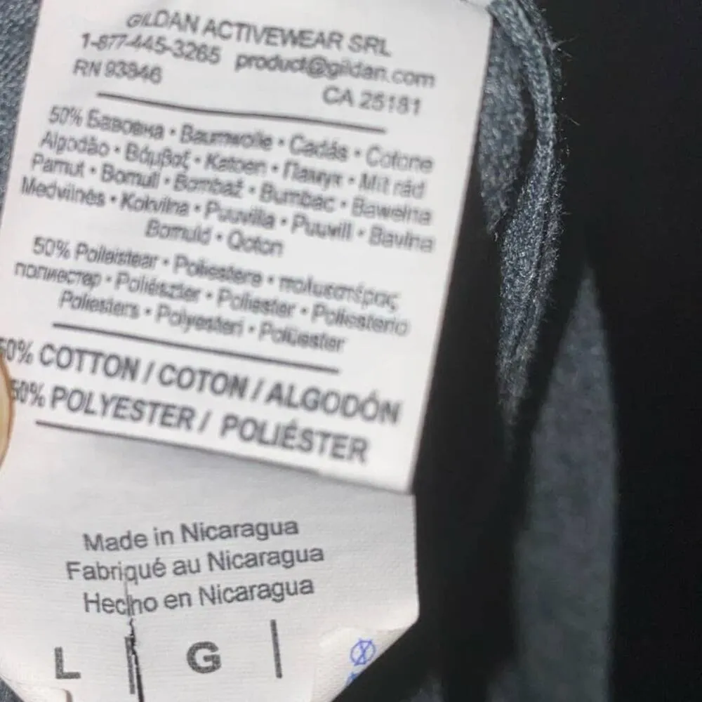 I Love New York Cropped Short Sleeve Crewneck Graphic T-shirt Size Large Grey - Image 5