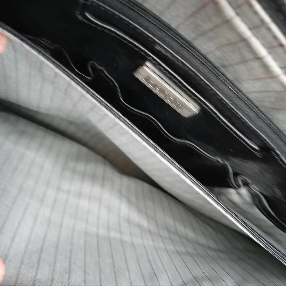 Hartmann black leather briefcase / bag Black - Image 8